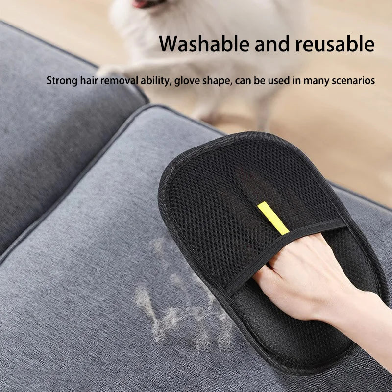 XIoami 2-in-1 Reusable Pet Grooming Glove - Static Electricity Deshedding Brush for Cat/Dog Hair Removal, Massage Cleaning Tool